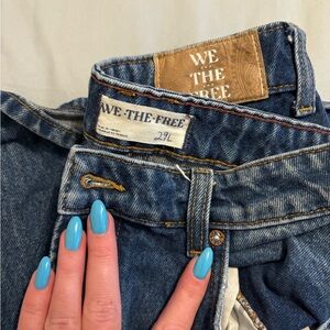 We The Free High-Rise Dark Blue Denim Jeans